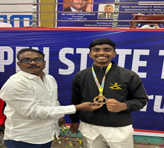 Gold Medal in Division and District Level Roller Skating Competition organized by DSO, Nashik